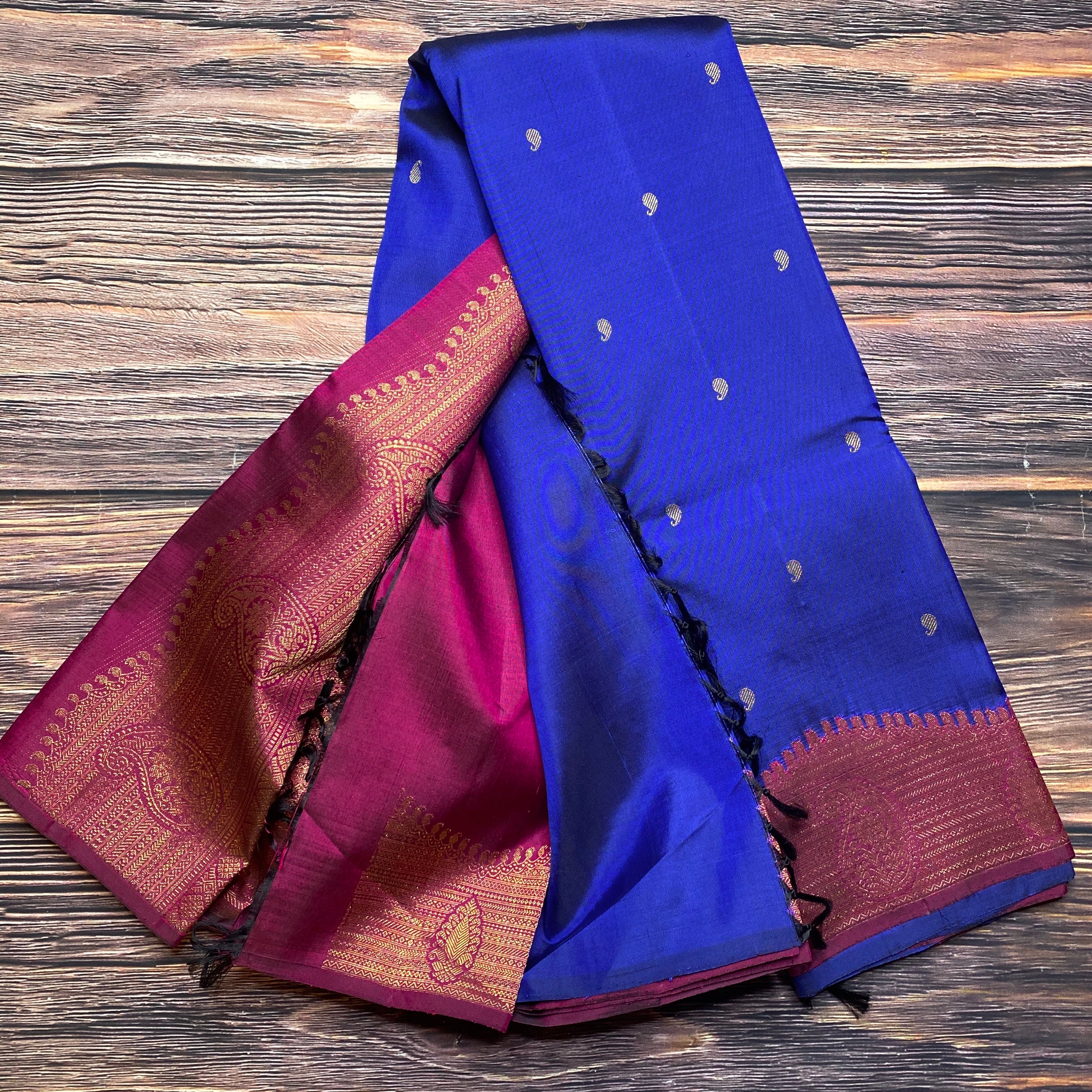 Blue and Magenta Bordered (Gold Trim)